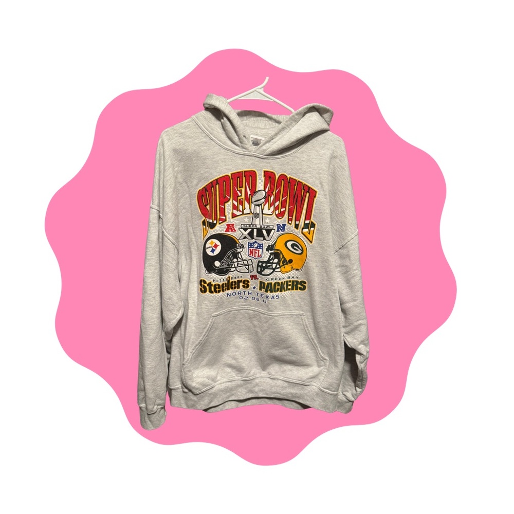 Gildan Gray Super Bowl XLV Hoodie